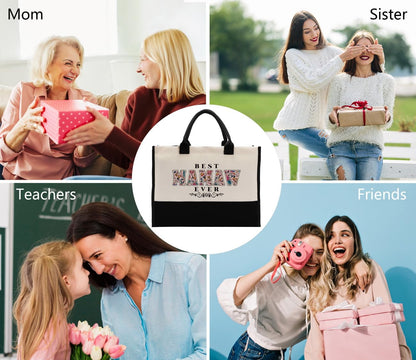 Gkwa Canvas Tote Bag for Gifting, Women Cotton Canvas Bag, Reusable Shopping Bag