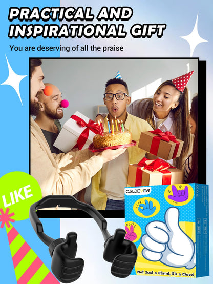 Gifts for Teens Boys Girls Adults Fathers Day: Thumbs Up Lazy Phone Stand Cell Phone Holder for Desk Kids Teenage Tween Men Women Stocking Stuffers Funny Cool Gadget Birthday Ideas Husband Dad Gifts