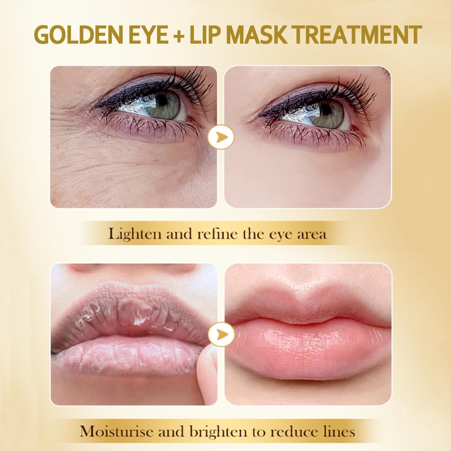 Eakroo 30 Pairs Lip Mask & Eye Mask Set, Anti Wrinkle Patches for Lip, Under Eye Patches for Dark Circles & Puffy Eyes, Gifts for Women, Birthday Party Favors, Lip Mask Bulk, Eye Patches for Women