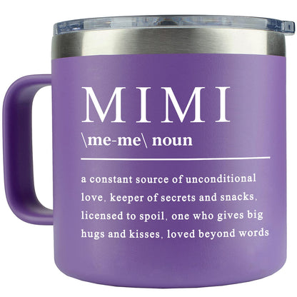WECACYD Mimi Gifts - 14Oz Mimi Coffee Mug - Mother Day Gift -Mimi's Birthday Gifts - Gift for Mimi's from Granddaughter, Grandson, Grandkids for Birthday, Mothers Day, Christmas