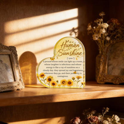 Inspirational Gifts For Women Social Worker Sentimental Gifts Thoughtful Gifts For Friends Female Teacher Thank You Gift Women Coworkers Doctor Nurse Human Sunshine Acrylic Stand