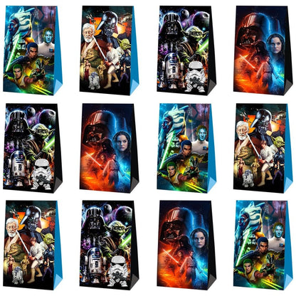 Mozin 12Pcs Star of Wars Party Gift Bags Goodie Bags, Star of Wars Party Supplies for Kids Birthday Decorations