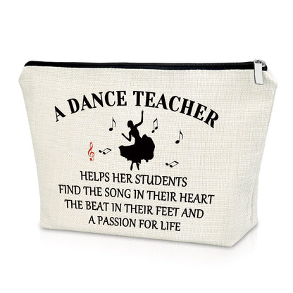 Sazuwu Dance Teacher Gifts: Makeup Bag & Travel Pouch for Women - Appreciation, Birthday, Thank You & Holiday Gifts