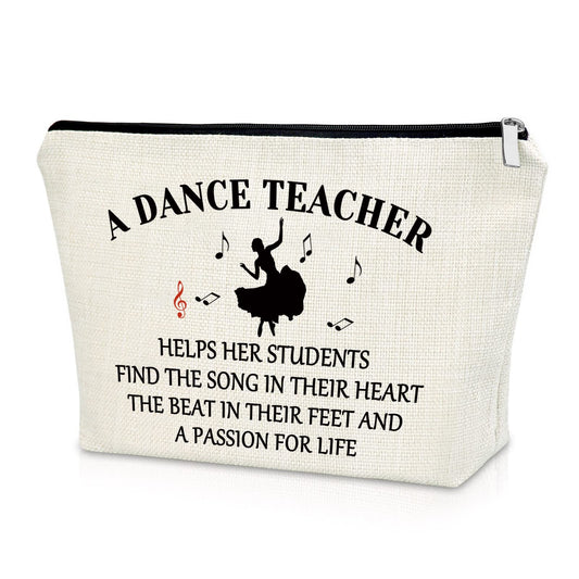 Sazuwu Dance Teacher Gifts: Makeup Bag & Travel Pouch for Women - Appreciation, Birthday, Thank You & Holiday Gifts