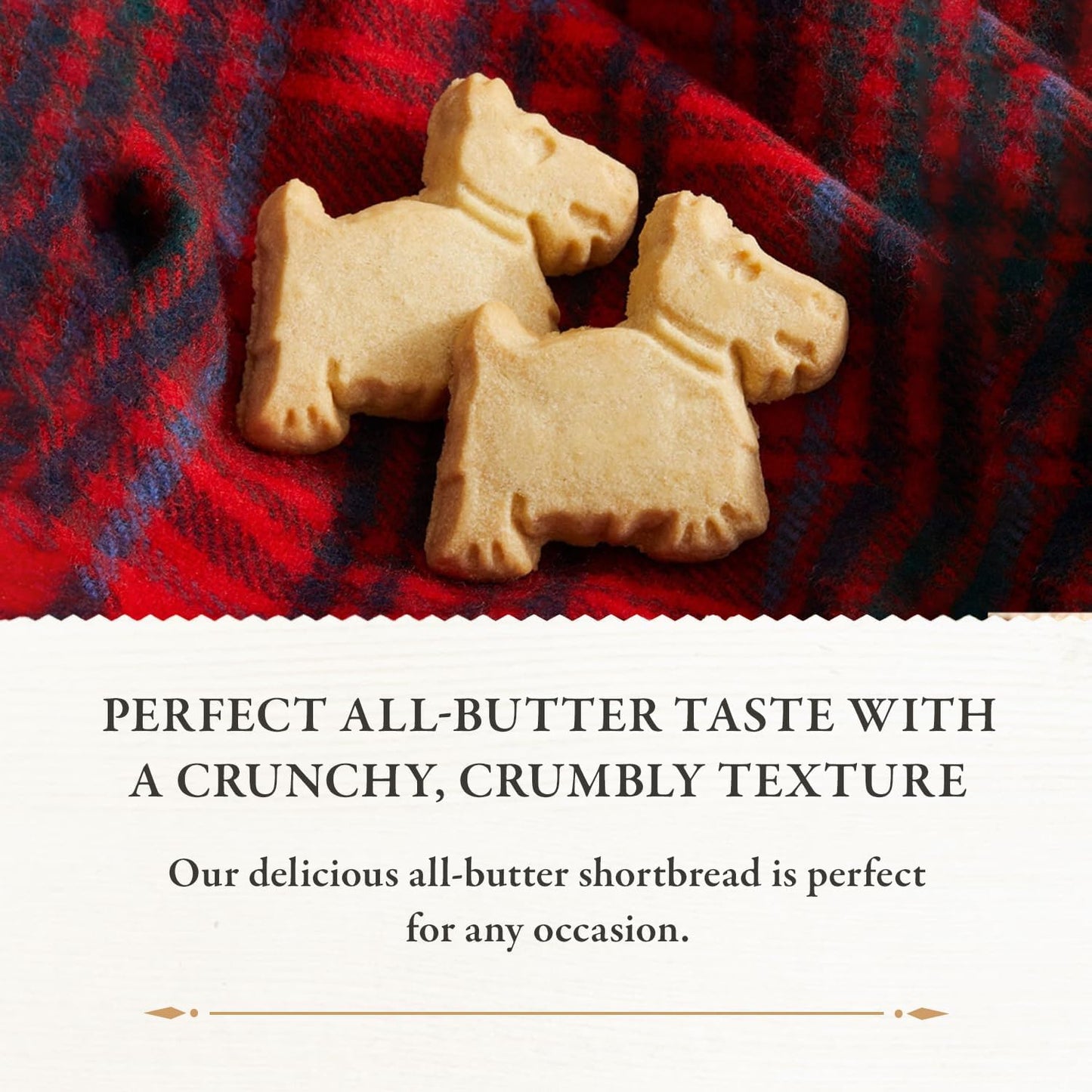 Walker's Shortbread Scottie Dog Shaped Cookies, Pure Butter Shortbread Cookies, 7.8 Oz Gift Tin