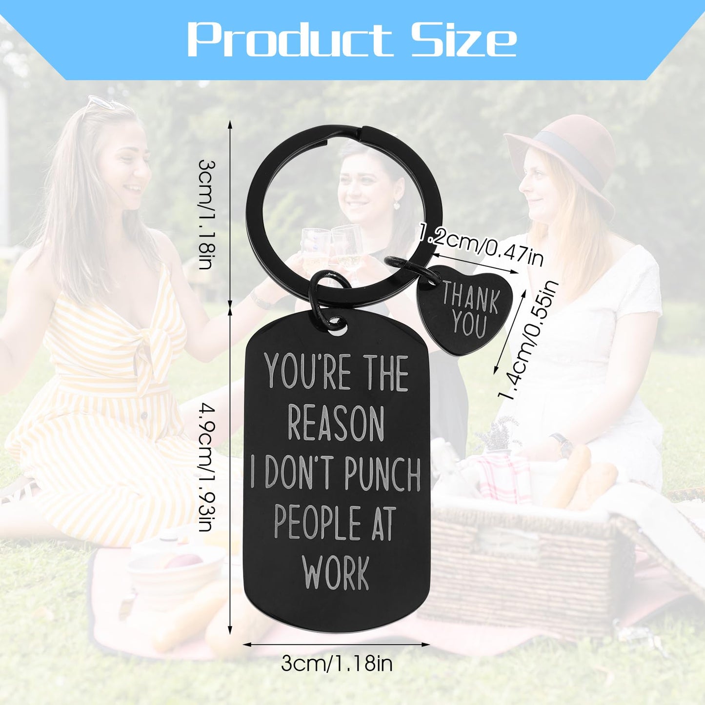 Ouligay Funny Coworker Gifts for Women Men, Gift for Best Friend, Friendship Keychain, Appreciation Gifts for Coworker