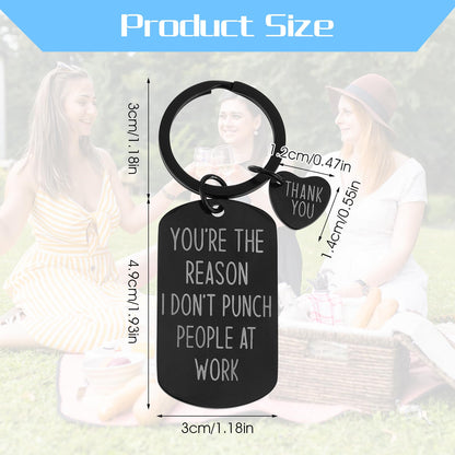 Ouligay Funny Coworker Gifts for Women Men, Gift for Best Friend, Friendship Keychain, Appreciation Gifts for Coworker