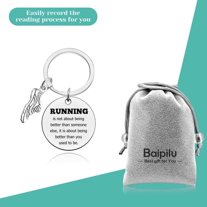 Running Gifts Running Gift for Women Men Keychain Gift for Runner Running Gift for Runners Women Running Gift Idea Running Lover Gifts Friend Sister Graduation Mothers Day Christmas Birthday Gift