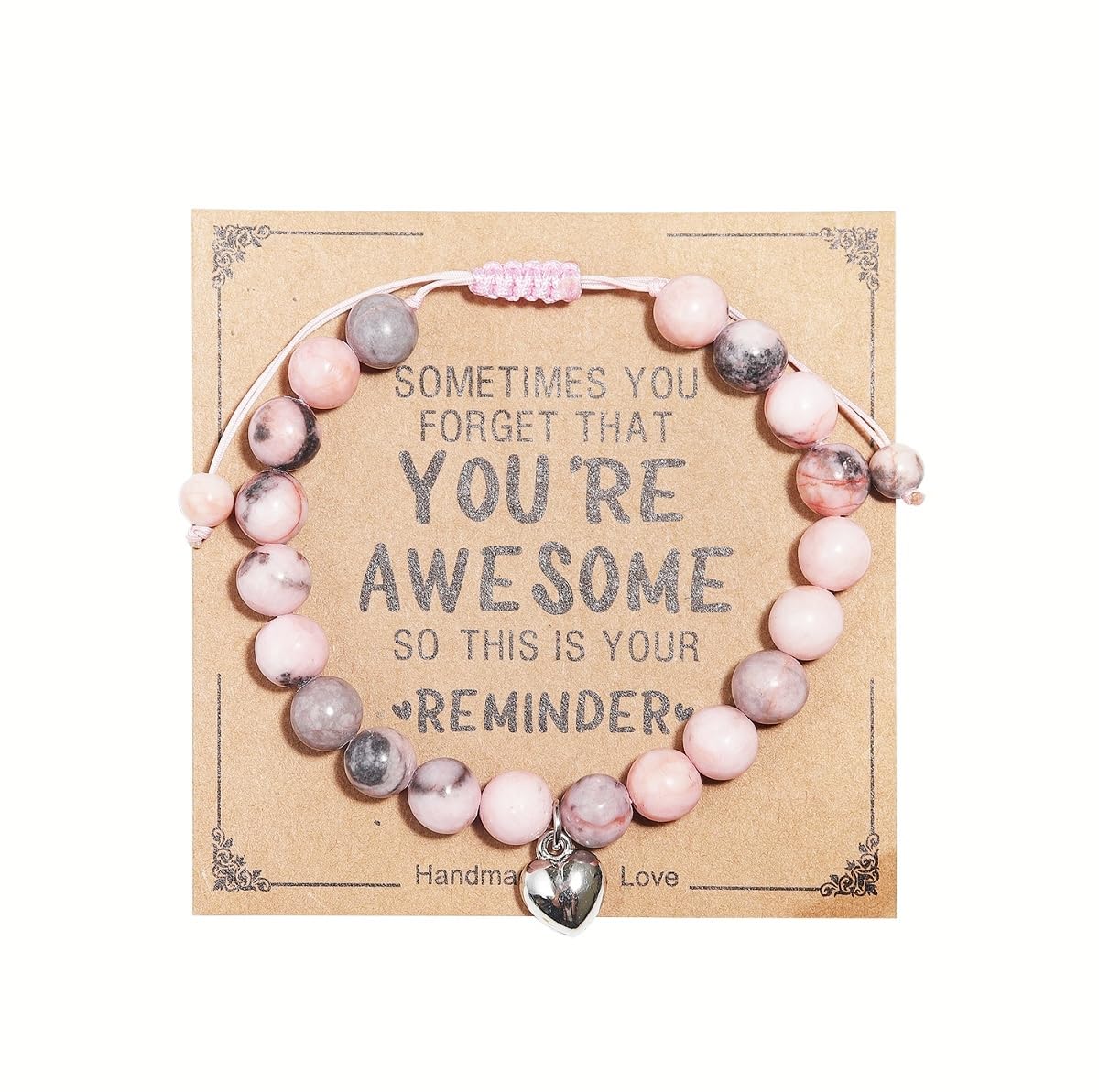 Inspirational Bracelets for Women Natural Stone Healing Relaxation Chakra Bracelet Gifts for Birthday Christmas Mothers day Valentines Thanksgiving Teacher Appreciation Gifts for Her Mom Best Friend Sister Men