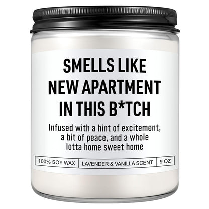 Funny Housewarming Candle, New Apartment Gifts, House Warming Gifts New Home for Men, Women, Couple, Family - First Apartment Essentials, 1st Apt. Must Haves - Closing Presents for Home Buyers