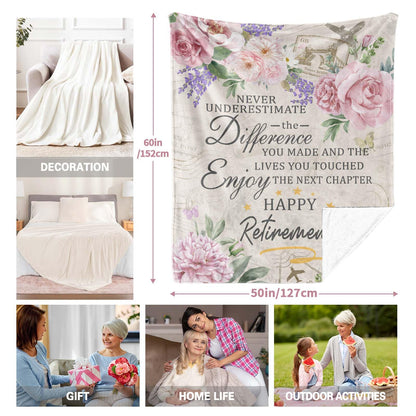 Retirement Gift for Woman, Retirement Blanket for Women/Men 2026, Farewell Gifts for Coworkers, Going Away Goodbye Present for Mom Teacher Nurse Throws Blankets 60"x50"