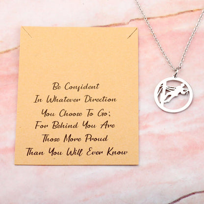 LQRI Lineman Necklace Electrician Gift Be Confident in Whatever Direction You Choose to Go Electrical Engineer Jewelry