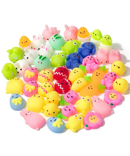 Mr. Pen- Easter Squishy Toys for Kids, 48 Pack, Washable Twistable Stretchy Squishies Bulk, Soft Stress Relief Sensory Toys for Squeezing, Easter Basket Stuffers, Party Favors & Classroom Rewards