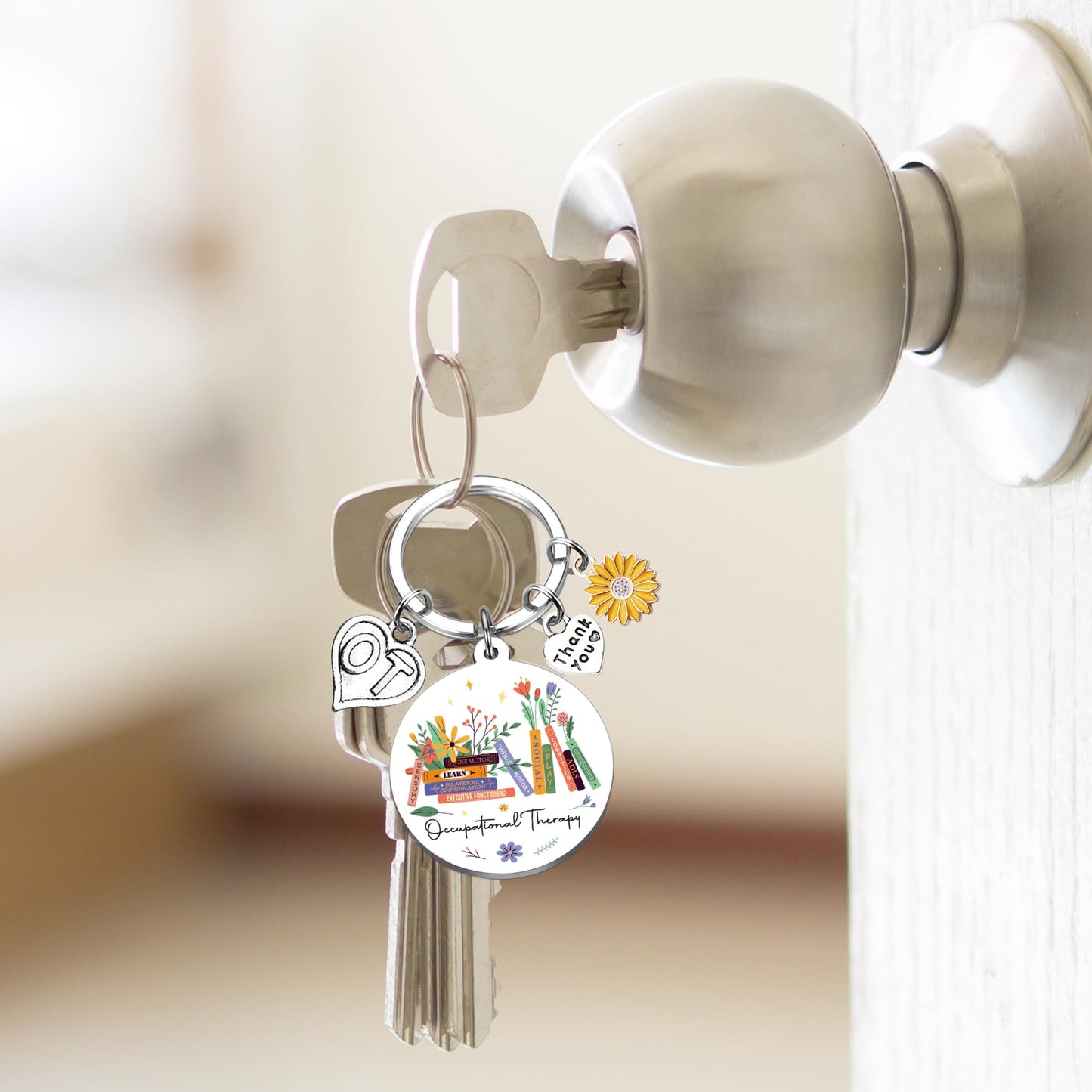 Occupational Therapy Gifts Therapist Keychain - Thank You OT Gift for Retirement, Birthday Christmas and New Year