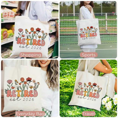 Retirement Gift for Woman 2026, Cool Retirement Gifts for Women, Canvas Tote Bag Best Gifts