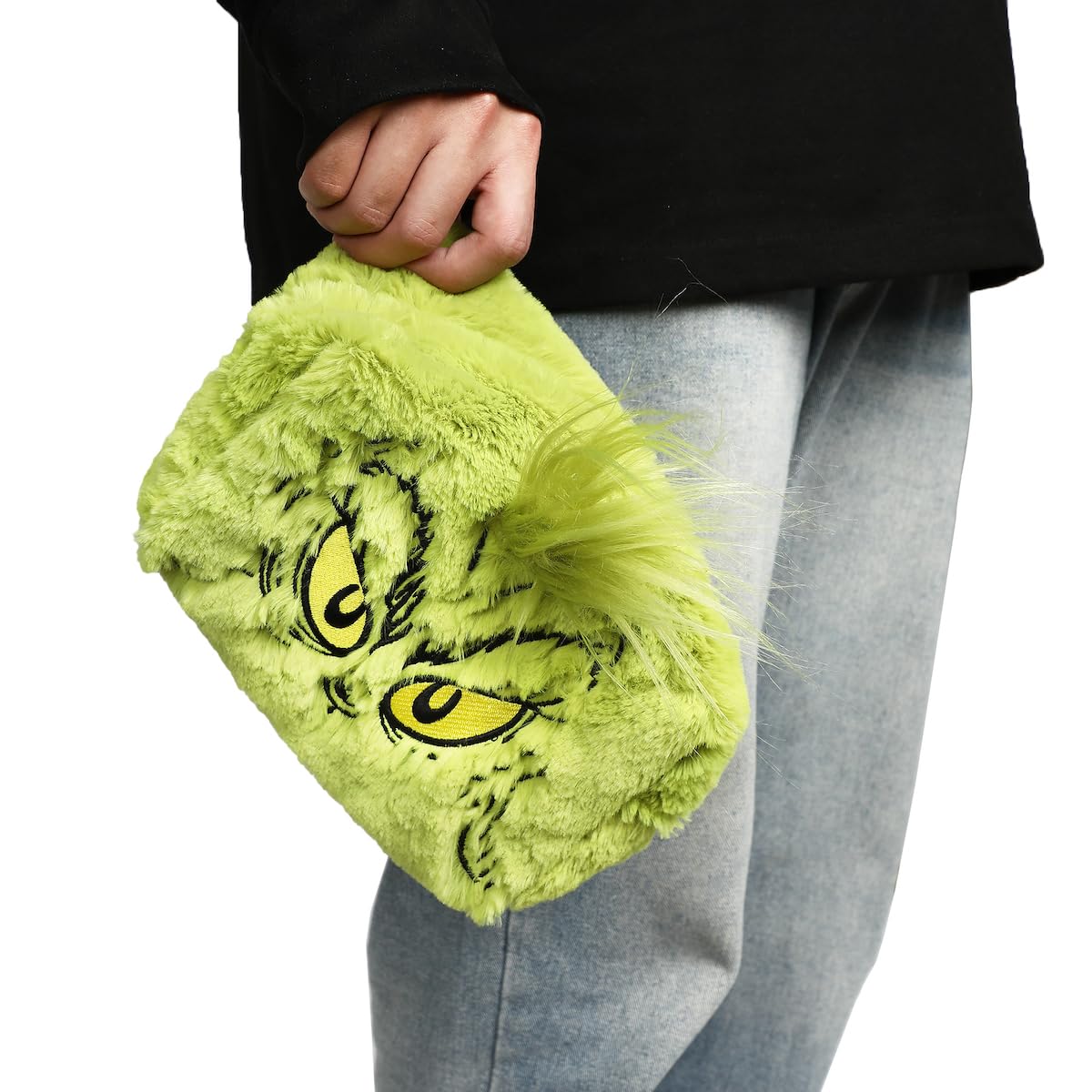 Bioworld The Grinch Big Face Character Women's Green Cosmetic Toiletry Bag