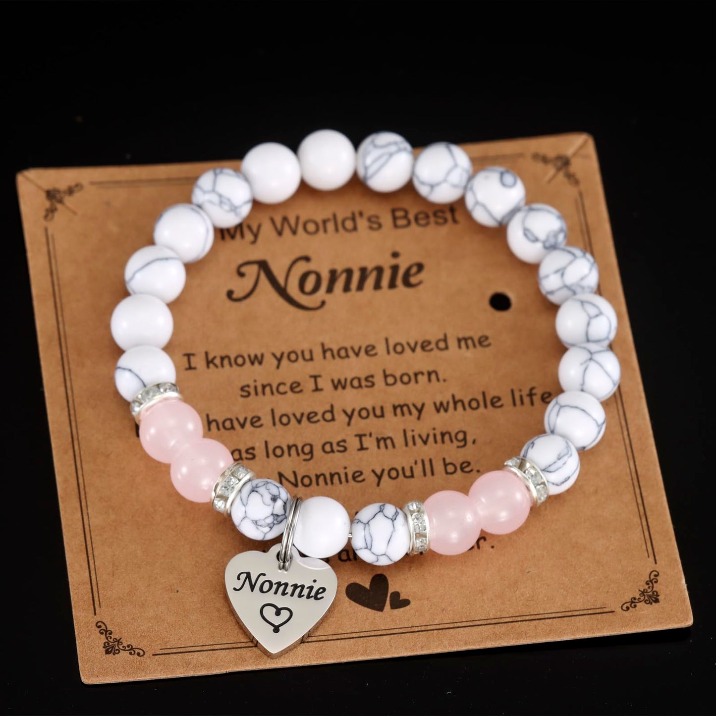 HUTIMY Nonnie Gift for Women from Grandkids Grandma Birthday Mothers Day Best Nonnie Bracelet