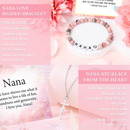 Nana Gifts from Grandkids Nana Birthday Gifts for Women Best Nanas Ever Gift Set from Granddaughter Personalized Great Nanas Favorite Presents Merch Stuff for Happy Birthday Christmas with 16oz Cup