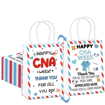Gilprop 48 Pcs CNA Week Gifts Bags Bulk Double Sided CNA Thank You Bags Certified Nursing Assistant Appreciation Gift for Medical Journal Medical Assistant Nursing Student Graduation Retirement