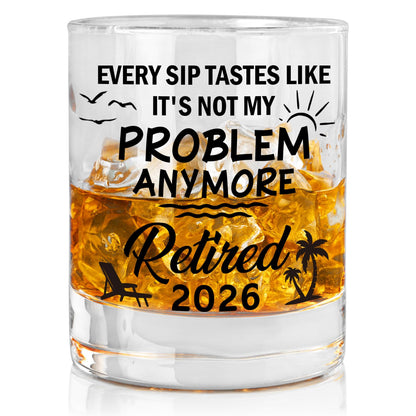 Zunaked Retirement Gifts for Men 2026 - Funny Retirement Gifts for Men Like Husband, Dad, Grandpa - Coworker Leaving Gift, Farewell Gifts for Coworkers, Boss, Friends - 11OZ Whiskey Glass