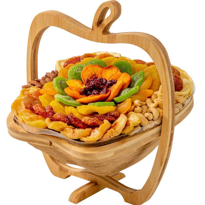 Dried Fruit and Nut Gift Basket, Healthy Assorted Natural Snack Gift Tray, Extra Large Variety Food Tray Party Platter- Mothers Day, Holiday, Birthday, Sympathy, Office, Men, Woman, Him, Her Husband, Wife, Families, Bonnie and Pop