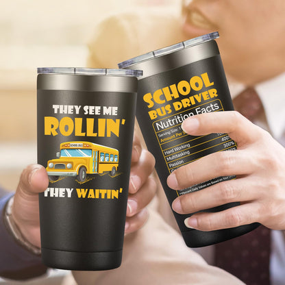 Grifarny Bus Driver Appreciation Gifts - Buses Drivers Gifts for Men, Women - Buses Drivers Christmas Gift - School Bus Driver Tumbler Cup 20 oz