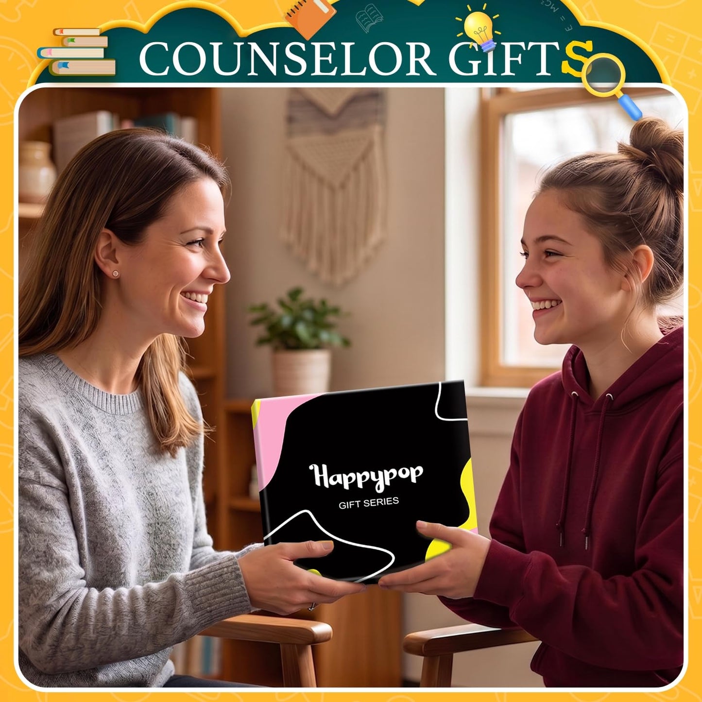 HAPPYPOP School Staff Appreciation Gifts - Socks for Preschool Sped Teacher Nurse Counselor