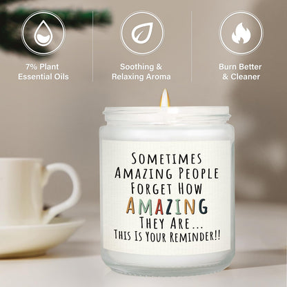 Craftique Gifts for Women, Birthday Gifts for Women- You're Amazing Candle- Friendship/Thank You/Inspirational Gift for Woman Her Friend Teacher Mom Girlfriend Sister Bestie Lavender