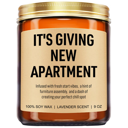 Younift Funny Housewarming Candle, New Apartment Gifts, First Apartment, 1st Apt. Must Haves - Cute House Warming Gifts New Home for Men, Women, Couples - Closing Presents for Home Buyers - 9 oz