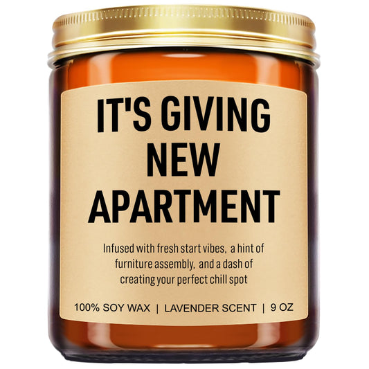 Younift Funny Housewarming Candle, New Apartment Gifts, First Apartment, 1st Apt. Must Haves - Cute House Warming Gifts New Home for Men, Women, Couples - Closing Presents for Home Buyers - 9 oz