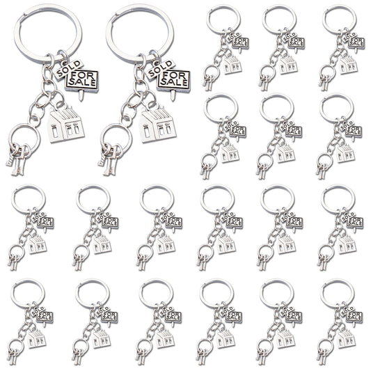 iMagitek 20 Pcs Realtor Keychain Realtor Gift Keyrings Real Estate Agent Appreciation Gifts Real Estate Broker Keychain Gift for Salesman Salesperson