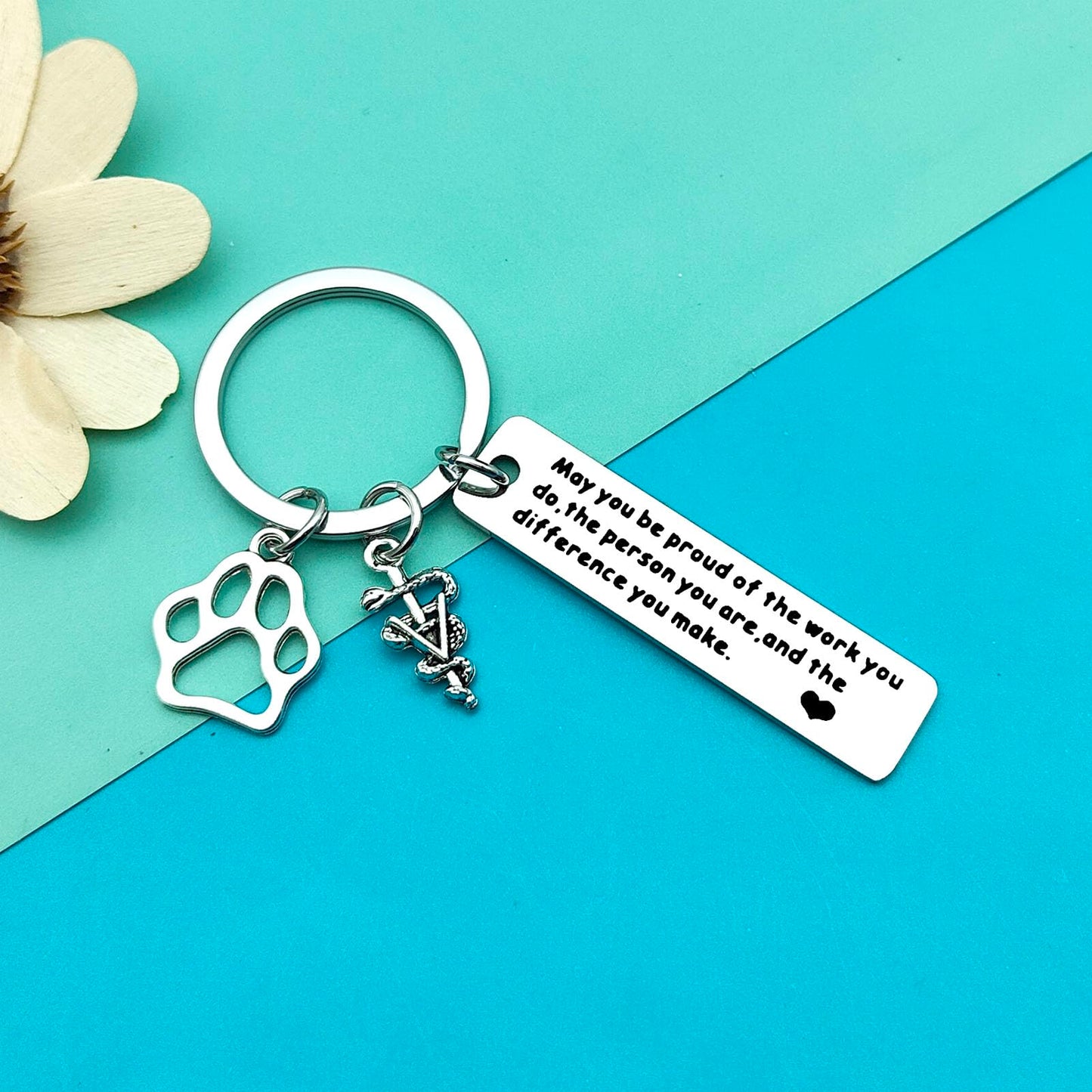 Veterinarian Appreciation Gifts Vet Tech Keychain Thank You Jewelry Veterinary Student Graduation Gift Animal Lovers Jewelry Veterinary Nurse Assistant Keychain Coworker Gifts Thanksgiving Day Gift