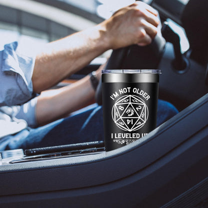 Dungeons Dragons Gifts for Men, Women - DND, D&D, DM Lovers Gifts - Dungeon Master Gift - I'm Not Older I Leveled Up Tumbler Cup 20 oz