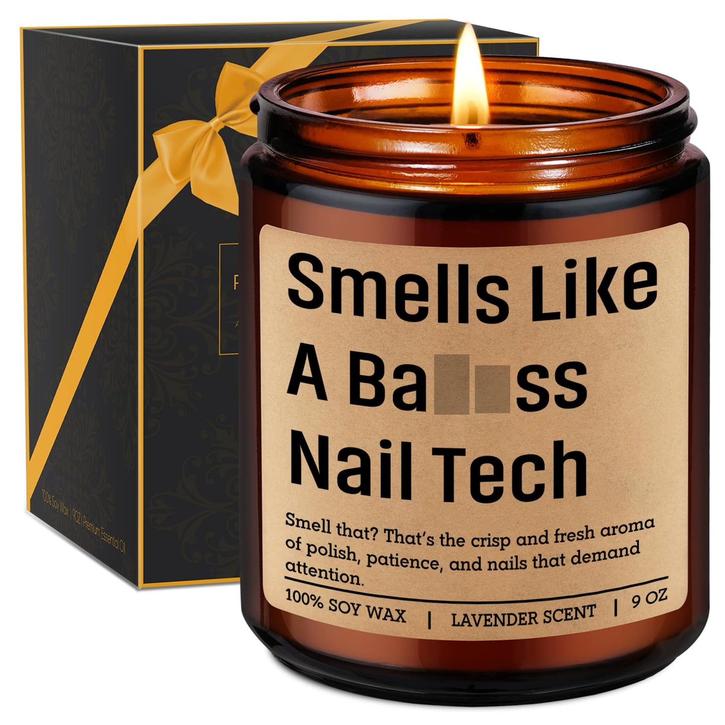 Miracu Candle, Nail Tech Gifts for Women, Men, Nail Technician Gifts, Funny Birthday, Mothers Day, Appreciation, Graduation Ideas for Manicurist, Fingernail Artist - Pedicure Manicure Salon Decor