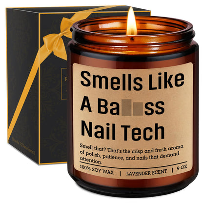 Miracu Candle, Nail Tech Gifts for Women, Men, Nail Technician Gifts, Funny Birthday, Mothers Day, Appreciation, Graduation Ideas for Manicurist, Fingernail Artist - Pedicure Manicure Salon Decor