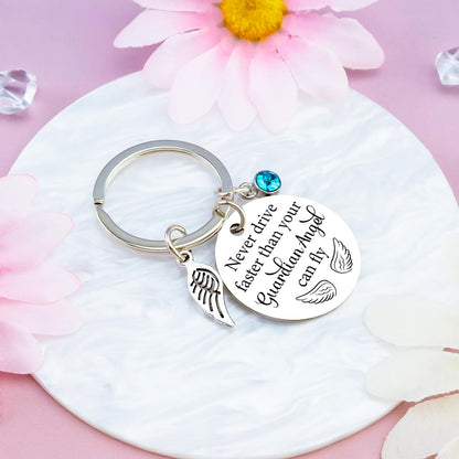 Sweet 16 Gifts for Girls 16th Birthday Gifts for Girls 16 Year Old Girl Birthday Gift Ideas Sweet Sixteen Party Decoration Guardian Angel Keychain Never Drive Faster Than Your Guardian Angel Can Fly