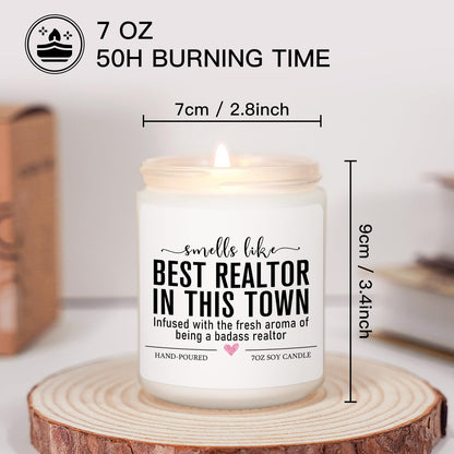 Funny Realtor Candle, Realtor Gifts for Women Men, Real Estate Agent Supplies, Closing Gift for Sellers, Funny Celebrate Reward Thank You Presents for Realtors, Salesperson, Broker, Realtor Supplies