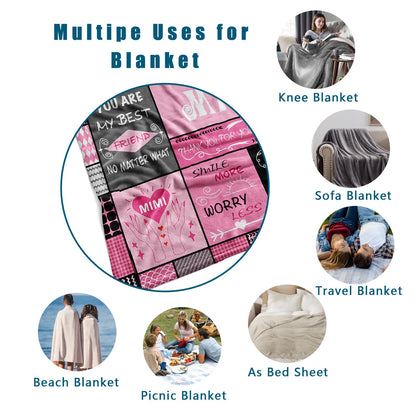Mothers Day Blankets for Mimi,Mimi Gifts,Gifts for Mimi,Grandma Gifts,Mimi Gifts from Granddaughter,Mimi Birthday Gifts from Grandchildren,Gifts for Mimi Mothers Day Blanket 50"x60"
