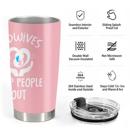 Midwife Gifts for Women, Obgyn Doula Nurse Doctors Gifts, 20oz Stainless Steel Tumbler with Lid Straw