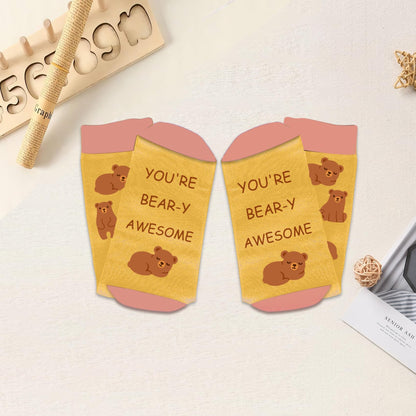 Inspirational Gifts - Animal Print Gifts for Women,Motivational Animal Lover Gift for Boys Girls Women Men Socks