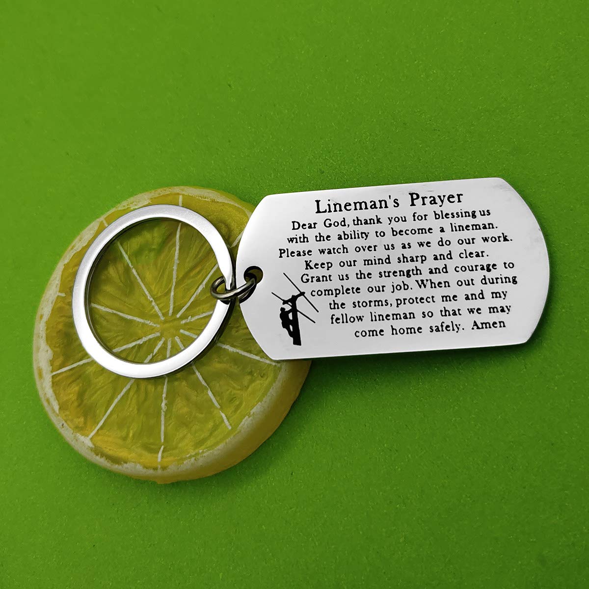 Father's Day Gift Lineman Gift Lineman Prayer keychain Gifts for Him Husband Gift Dad Gift Uncle Boyfriend gift