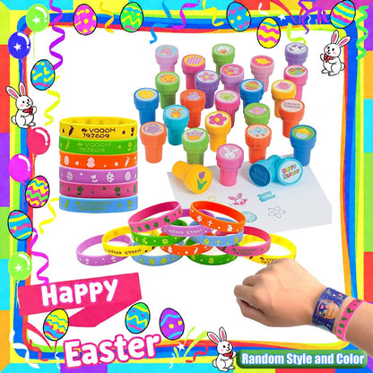 124 PCS Easter Egg Fillers, Easter Basket Stuffers, Easter Party Favors for Kids Boys Girls, Easter Egg Stuffers, Bulk Easter Toys, Easter Gifts, Pinata Goodie Bags Stuffers, Classroom Prizes