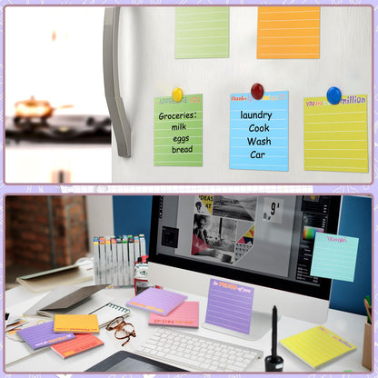 Yinder 24 Pcs Inspirational Sticky Notes Cute Motivational Sticky Notes Pad End of Year Employee Appreciation Gifts Bulk for Teacher Nurse Coworkers Office Supplies 3 x 3'' (Appreciation,Dark Color)