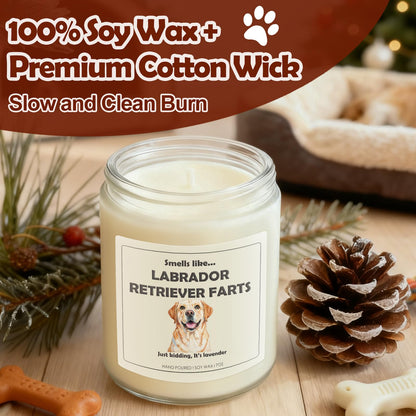 Labrador Retriever Decor, Labrador Retriever Gifts, Dog Fart Candle | Lavender Scent, Handcrafted with Natural Soy Wax