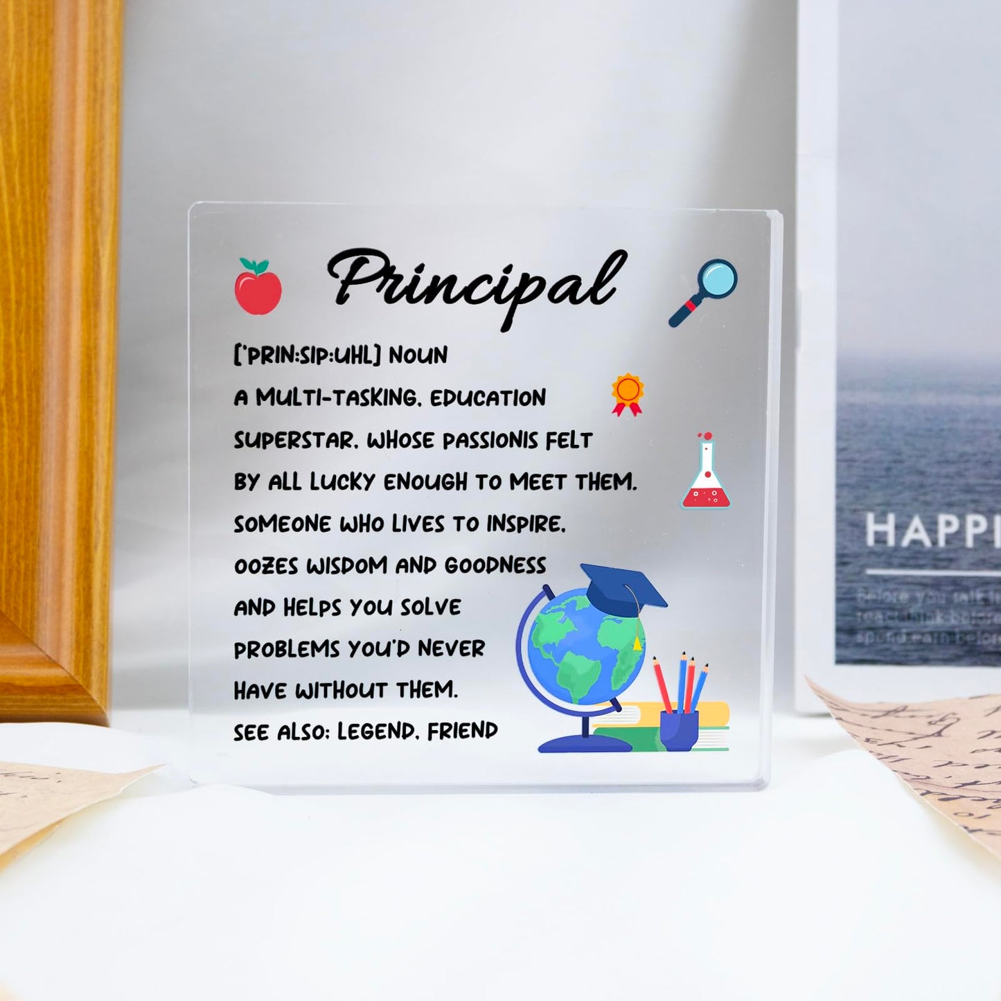 Principal Gifts For Women Men Principal Appreciation Gifts Administrative Professional Day Gift Acrylic Decorative Appreciation Birthday Retirement Graduation Gift For Principals Office Decor