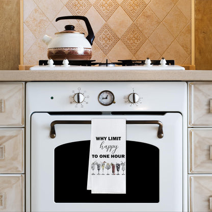 Cocktail Gifts Kitchen Towels, Gifts for Cocktail Lovers Dish Tea Towels for Kitchen Decor, Happy Hour Trendy Cocktails Decorative Hand Towel for Bar Cart, 16x24 Inch