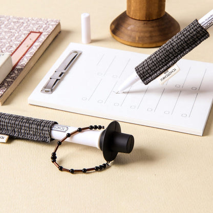 Handmade Korean Traditional Gat Hat & Hanbok Fabric Decorative Pen - Artisanal Stationery, Made in Korea, Unique Office Gift for K-Drama Fans and Cultural Collectors