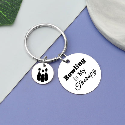 Vadaka 6 Pcs Bowling Gifts Keychain Bowlings Lover Gifts Bowling Themed Gift for Women Men Team Gift Birthday Present for Coach Women Girls Friend Bowlings Accessories Keychain