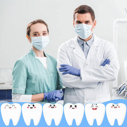 24 Pcs Dental Assistant Hygienist Tooth Sticky Notes Tooth Shaped Sticky Notepads Dental Assistant Gift Accessories Funny Cute Office Stuff for Coworkers, Employees, Students, Doctors, and Nurses