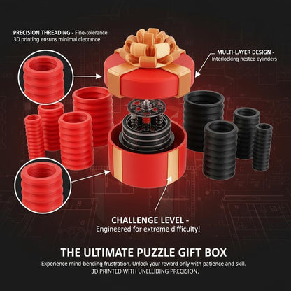 Annoying Nested Screw Gift Box, Annoying Gift Box, Reusable Prank Gifts Boxes for Cash and Small Surprises, Money Puzzle Boxes for Cash Gifts, Perfect Gag Gifts for Birthday, Christmas & Fun Party